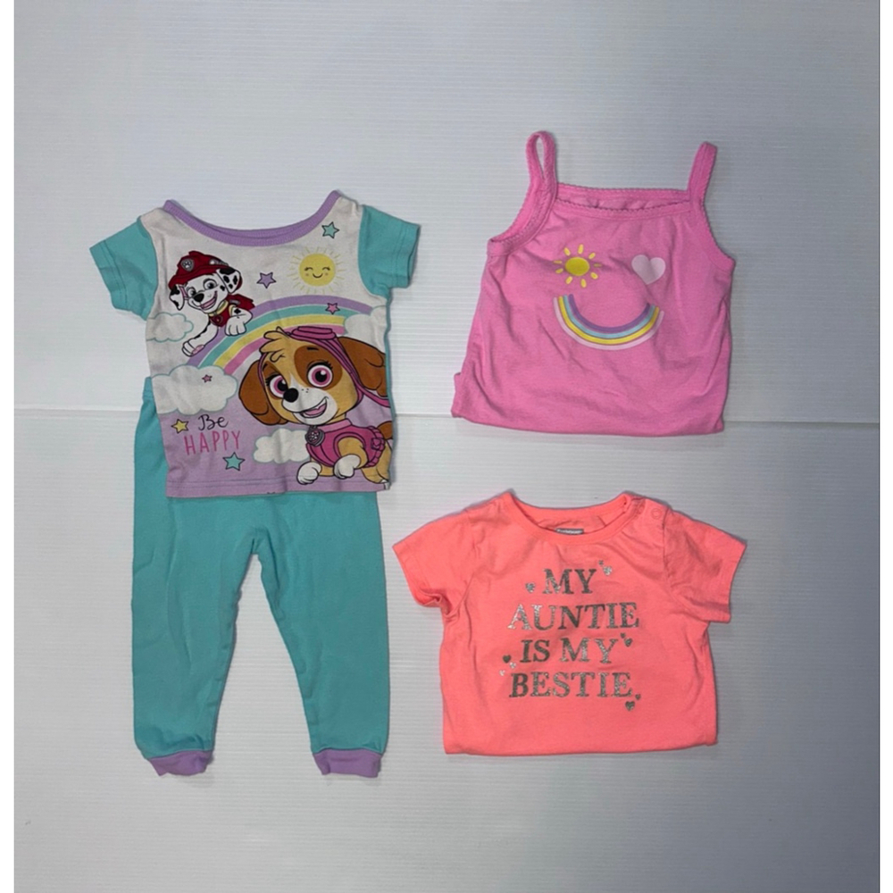 Lot of 4 Items Baby Girl Toddler 24 Months Pink Blue Clothing Bundle - Picture 2 of 12